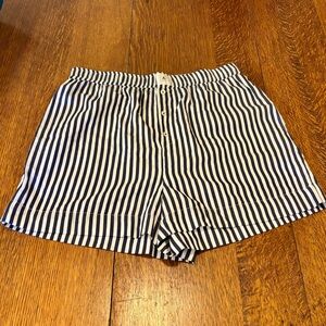 Anthropologie Wren Boxer Navy Striped Pajama Shorts